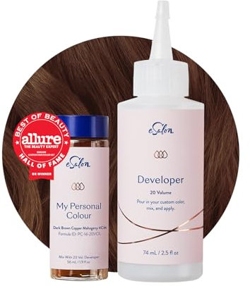 eSalon Permanent Hair Colour Set, 100% Grauabdeckung, Heimcolorationen, 0% Ammoniak Haarfarben, Multidimensionale Haarfarben, Professionelle Haarfarben