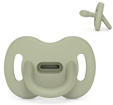 Suavinex, Schnuller aus Silikon, für Babys 0-6 Monate, Schnuller mit physiologischem Sauger Sx Pro, Symmetrisch, Superweich und Flexibel, Einschlafschnuller, Colour Essence, Grün