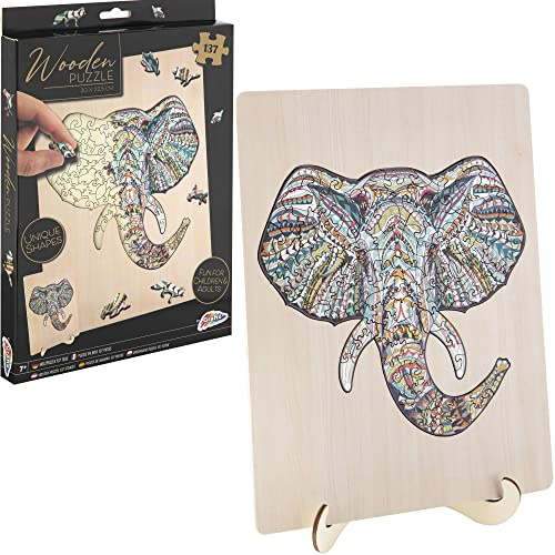 Grafix Konturpuzzle aus Holz 137 EL. Elefant