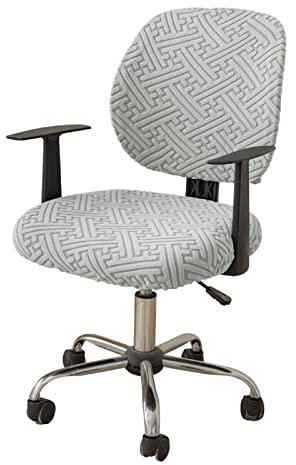 LIFEDX Bürostuhl Bezug Stretch Bezug für Bürostuhl,Elastische Stuhlhussen Spandex Office Computer Stuhlbezüge,Abnehmbare Waschbare für Bürostuhl Stretch Stuhlhussen Bezug-Light Gray||1PC