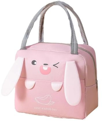WUWYOUWL Bolsa de almuerzo, bonita lonchera aislada de cartón, bolsas reutilizables para el almuerzo, bolsa de almuerzo impermeable, bolsa de almuerzo plegable para mujeres, hombres, niños y