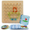 Gifts for 3 4 5 Year Old Kid, Wooden Geoboard Geometric Shape Puzzle 20 Pattern Cards and 15 Rubber Bands, Montessori Education Toy for Kids Boys Girls