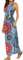 BDTECAOR Maxikleid Damen Sommer Ärmellose Lässige Strandkleider mit Taschen Blumen Maxikleid Blumenmix Blau M