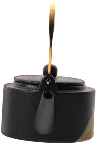 MAGICLULU Decorative Water Kettle Teakettle Stovetop Ceramic Tea Kettle Retro Teapot Household Portable Tea Serving Pot Container