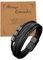 SCJJZ Armbänder für Herren,Edelstahl-Armband, geflochtenes Armband, Herren-Leder-Magnet-Armband, Schmuck (schwarz)