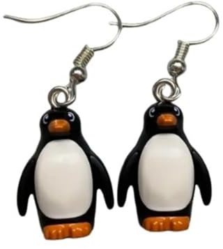 Miniblings Pinguin Spielfigur Ohrringe Tier Spiel Figur versilbert | Ohrschmuck, sorgfältig in Berlin gefertigt, mit Antarktis