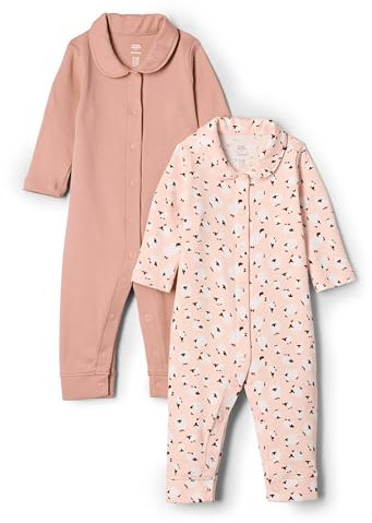 Amazon Essentials x Sofia Grainge Tutina Notte Senza Piedi Unisex Bimbi, Pacco da 2, Pecore/Terracotta, 6-9 Mesi