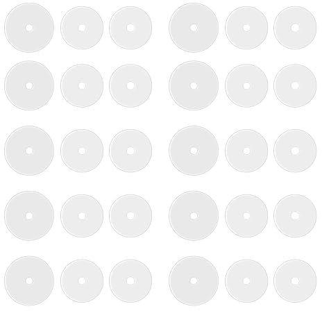 30 Stück Anti Wildfleisch Piercing Disc 7/9mm Silikon Ohrring Rückseiten Clear Disc Pads to Stabilize Earrings Keloid Disc Discs Für Ohrring Rücken Transparente Silikonscheiben Piercing Scheibe