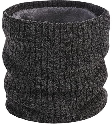 GOODSALEOK Schlauchschal Herren Winter NackenwäRmer Schal Damen HalswäRmer Halstuch MäNner Gesichtsschal Windschutz Weich Gepolstert Halstuch Mit Motorrad Dunkelgrau