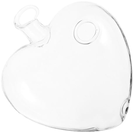 CIYODO Vase in Herzform Vasen Für Aquarien Hängender Teelichthalter Terrarium Wohnzimmerdekor Dekorationen Für Aquarien Wasserpflanzvase Herz Herzvase Herzförmige Vase Transparent