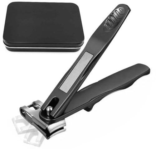 360° Rotating Nail Clippers, Ergonomic Toe Nail Clippers for Seniors, Long Handle Fingernail Clippers, Heavy Duty Nail Cutter Trimmer with Wide Opening Nail Cutter for Men and Women