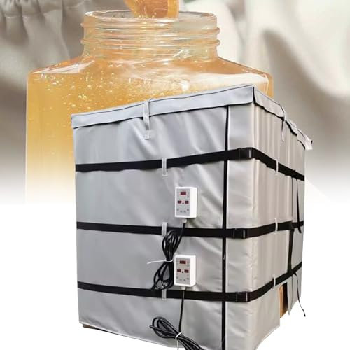 VNATWGOO Fassheizung, 1000-L-Ibc-Tonnenfassheizung, 110 V/220 V IBC-Fassheizdecke, FüR KunststofffäSser, EisenfäSser, IBC-FäSser Und Verschiedene Gastanks,110V