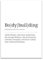 ARTFAVES® Poster Definition Bodybuilding | Worterklärung Duden Lexikon Wanddeko Wandbild Spruch als Geschenk | ohne Rahmen | 30 x 40 cm