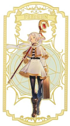 Anime Frieren: Beyond Journey's End Lesezeichen Edelstahl Manga Fans Cartoon Mode Student Gelehrte Lerngeschenk (Frieren-1)