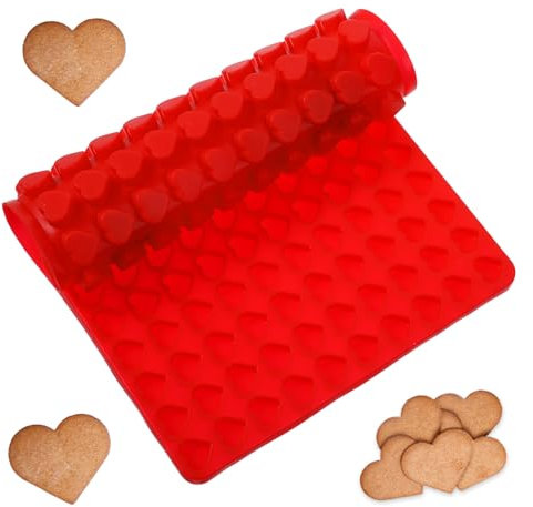 Mini Stern Silikonformen 112 Mulden Süße Form Für Selbstgemachte Hundetrainings Leckereien Gummibärchen Süßigkeiten Schokolade Kekse Antihaft Eiswürfelformen Aus Lebensmittelechtem Silikon (Liebe Rot)