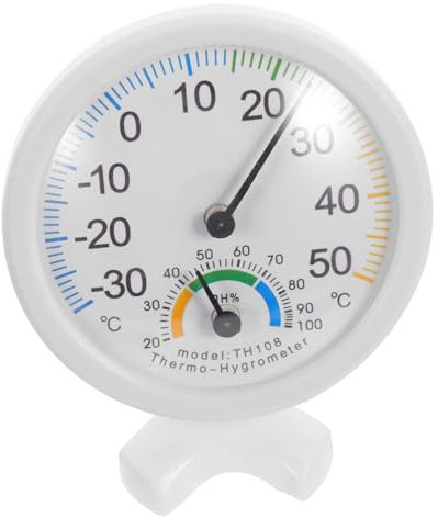 Supvox Hochpräziser Hygrothermograph Für Kühlschränke Analoges Feuchtigkeits Temperaturmessgerät Kleiner Design 30 Bis 50 Grad Für Genaue Messungen