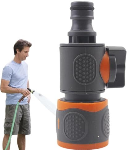 Buerfu 2Pack Garden Hose Connector In Lines Water Hose Fittings Quick Release Garden Hose Leakproof Coupler Shut Off Valve, Quick Connector