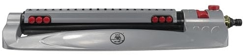 Metal Turbo Oscillating Sprinkler with 20 Nozzles, 385m² Coverage, Adjustable Range, Flow Control & Quick Click Hose Lock – Durable Garden Watering System with Clog-Resistant Turbo Motor