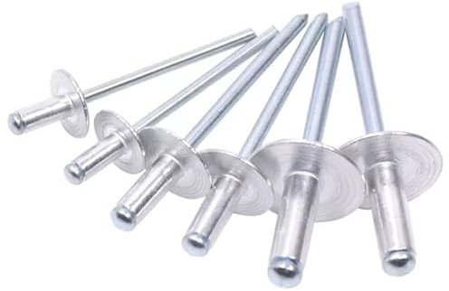De 30 ou 50 rivets aveugles à tête large en aluminium, décoration à tirer, clou pop, rivet en aluminium(50Pcs,3.2x14x9.5mm)