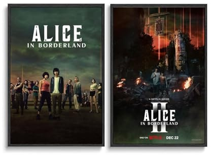 Generisch 2 PCS Alice Poster in Borderland Tv Series Vintage Cover Für Zimmer, Ästhetische Leinwand-Wandkunst, Schlafzimmer-Dekor 12x18inch(30x45cm)