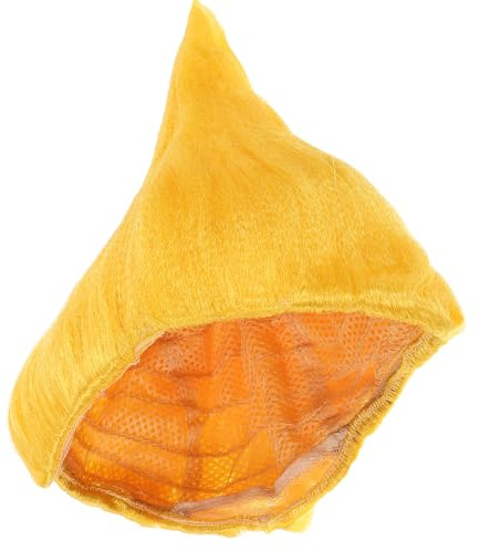 LIGIGWASH Flammen-perücke Cosplay Fasching Kostüm Gelb K-silk Material Leicht Tragbar Troll Festival Halloween Party Zubehör
