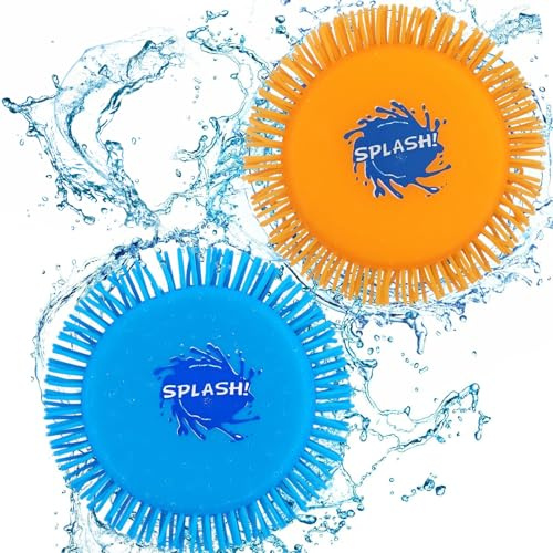2 Stück Wasser Frisbee,WasserFrisbee Soft,Poolspielzeuge,Durchmesser 17 cm