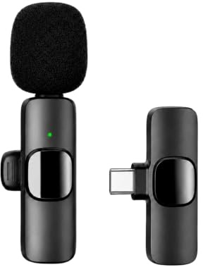 Zeremix Microfono Lavalier Wireless USB-C, Plug & Play, Riduzione del Rumore, Microfono Senza Fili per iPhone, Android, Tablet e PC USB-C, Ricarica Durante l'Uso, TikTok, YouTube, Podcast e Streaming