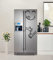 AnOL Vinyl Kühlschrank Aufkleber Fröhliches Yummi Gesicht 21x40cm Silhouetten Art Dekor + Gratis Zufall Sticker