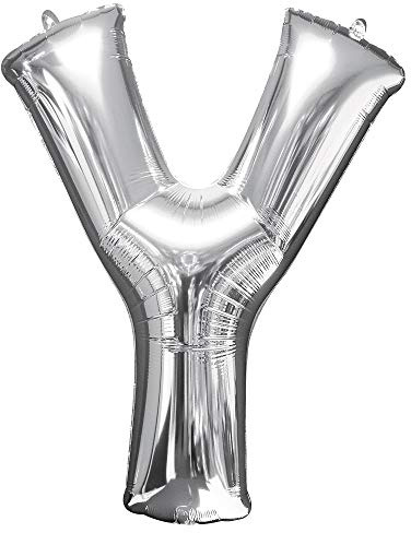 Anagram 32997 Letter Y Silver Foil Balloon, 34,