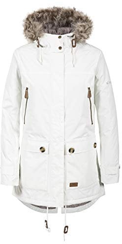 Trespass Damen CLEA wasserdichte Regenjacke Mit Einrollbarer Kapuze, Ghost, XXL