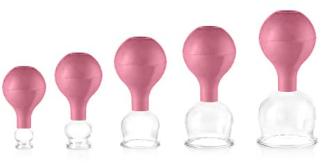 Pulox Set de ventouses en verre de diverses tailles et couleurs