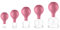 Pulox Set de ventouses en verre de diverses tailles et couleurs