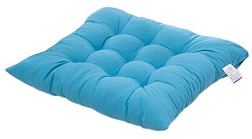 Worsendy Galettes de Chaise, Coussin de Chaise Souple Rembourré avec Liens Décoration Portable Maison Bureau Multi-Colore Orange,Irresistibly Cushiony Soft Seat Cushion 40 x 40 cm (Bleu)