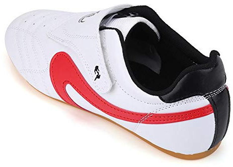 Martial Arts Taekwondo Shoes - Training Sneakers for Karate, Kung Fu, Tai Chi, Boxing, Sport Gym - Red Stripes for Men, Women, Kids, Children, Teenagers, Adults