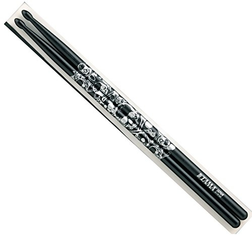 Tama 7A-S-BS Design Series Drumsticks Japanese Oak Sticks of Doom – Black & Silver