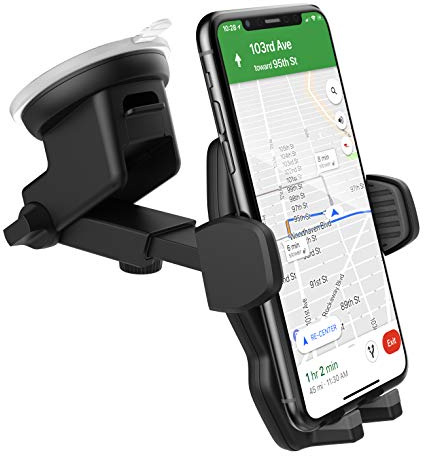 ENCASED Car Phone Holder for iPhone - Case Friendly Adjustable Dock Phone Mount for iPhone 11 / XR/Xs Max (Vent/Windscreen/Dashboard)