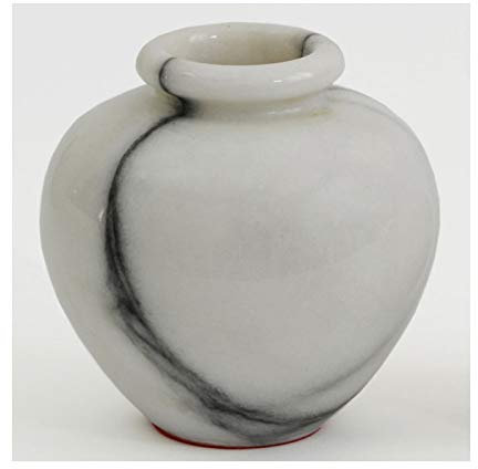 Vaso Portafiori in Marmo Bianco White Marble Italian Flowers Vase Classic 10cm