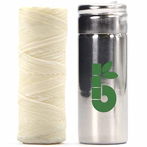Öko zahnseide |Zahnseide Vegan | Zero Waste Zahnseide | Plastikfreier Spender | Zahnseide gewachst | Zahnseide nachhaltig | Edelstahl Spender | kompostierbare Zahnseide | Minzgeschmack | 50m | Bambaw
