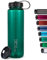 720°DGREE Bouteille en tritan “simplBottle“ - 1000ml, Vert | Gourde idéal pour les enfants, l'école, sport, yoga, randonnée, voyages, travail, fac, déplacements en voiture | Bidon Sans BPA
