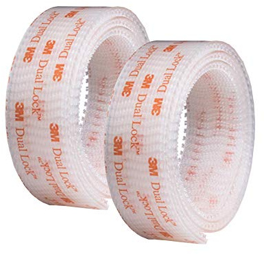 3M Dual Lock SJ3560 250 cierre resellable, transparente, 1 pulgada x 2 pies, 2 unidades