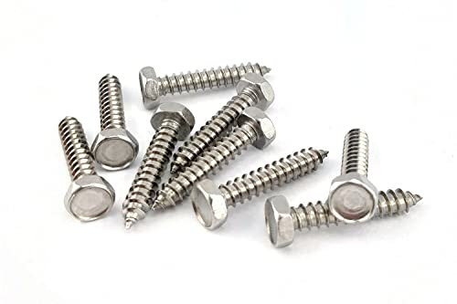 Vis à Tôle Tête Hexagonale Acier Inox A2 DIN 7976 (6.3x70) x100