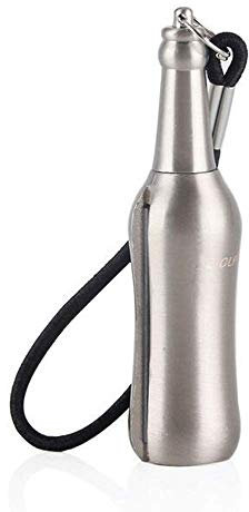 AIKENR Permanent Match Keychain, Waterproof Matchstick Fire Starters Portable Camping Lighter with Flint Metal Matchstick for Outdoor Emergency Survival Camping (Silver)