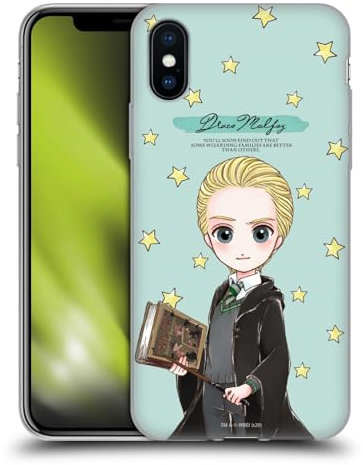Head Case Designs Offizielle Harry Potter Draco Malfoy Deathly Hallows XXXVII Gelhülle [Militärischer Schutzgrad] Kompatibel Mit Apple iPhone X/iPhone XS Und Kompatibel Mit MagSafe
