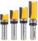 Yonico Flush Trim Router Bit Set 4 Bit 3/4-Inch Diameter 1/2-Inch Shank 14426