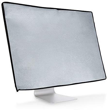 kwmobile Schutzhülle kompatibel mit 27-28 Monitor - Hülle PC Bildschirm - Computer Cover Case - Hellgrau