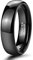 Zakk Ringe Damen Herren Schwarz Wolfram Schmal Schlicht Poliert Ring Verlobungsringe Eheringe Partnerringe 2mm 4mm 6mm 8mm (6mm, 62 (19.7))