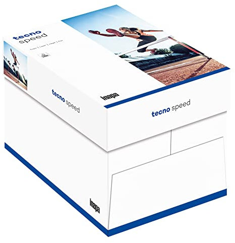 inapa Drucker-/ Kopierpapier tecno Speed: 80 g/m², A3, 2.500 Blatt (5x500), weiß - schnell und staufrei drucken