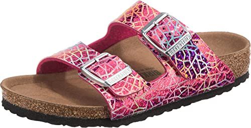 BIRKENSTOCK Arizona Kids MF Mädchen,Kinder,Sandalen,Synthetik,formbeständig,strapazierfähig,hautfreundlich,Pink,27 EU