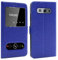 CEKA TECH Coque pour Samsung Galaxy S10e (5,8 Pouces), Etui Housse avec FENETRES, Pochette Magnétique pour (Samsung S10e) - Bleu