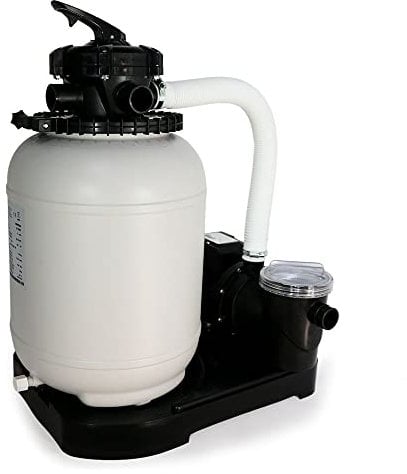 Filtro piscina monobloc 300 depuradora de arena o bolas filtrantes para piscina desmontable o fija 4000L/h depósito de 25 kg
